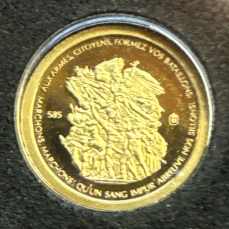 Médaille - Les piliers de la république - or 0,5g 0,585 - FDC