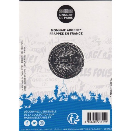 10 Euro 2022 - Assuranstourix - Sens de la fête - N°2/18 - argent