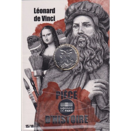 10 Euro 2019 - Pièce d'histoire - Léonard de vinci - N°15/18 - argent
