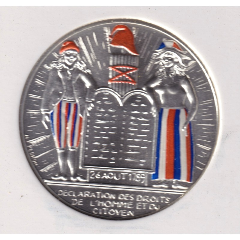 50 Euro 2019 - Bicentenaire déclaration des droits de l'homme - Collection Pièce d'histoire - argent 41g