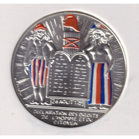 50 Euro 2019 - Bicentenaire déclaration des droits de l'homme - Collection Pièce d'histoire - argent 41g