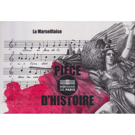 50 Euro 2019 - la marseillaise - Collection Pièce d'histoire - argent 41g