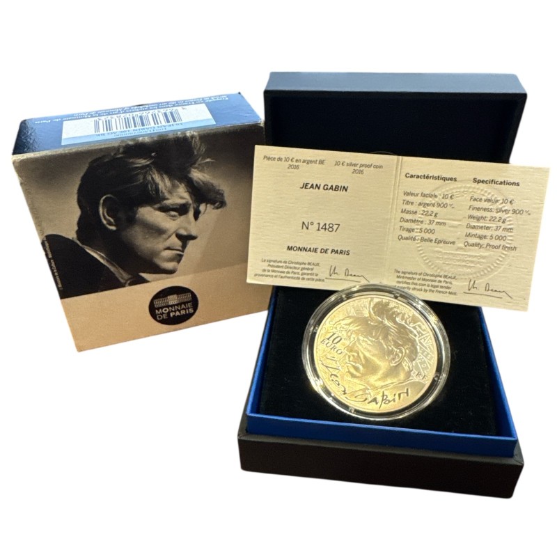 10 Euro 2016 - Jean Gabin - argent belle épreuve