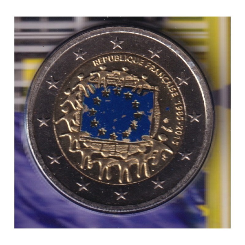 2€ France 2015 - 30ème anniversaire du drapeau européen - Brillant universel