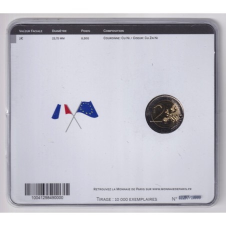 2€ France 2015 - 30ème anniversaire du drapeau européen - Brillant universel