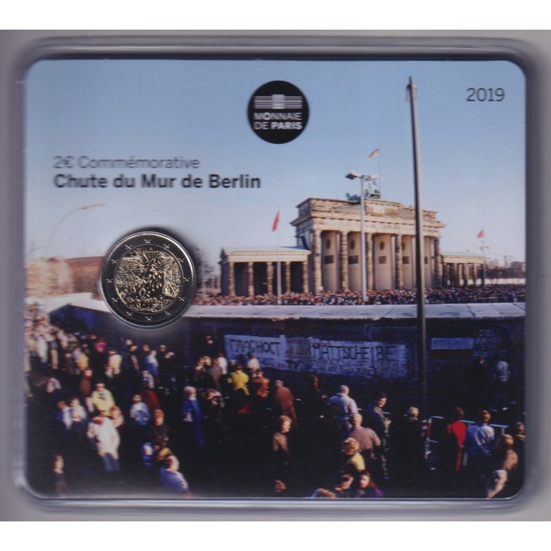2 Euro France 2019 - 30ème anniversaire de la chute du mur de Berlin - brillant universel
