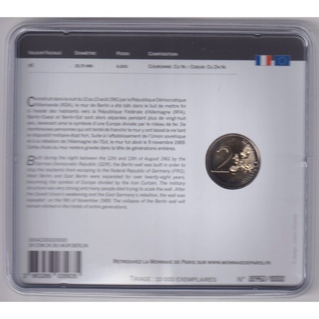 2 Euro France 2019 - 30ème anniversaire de la chute du mur de Berlin - brillant universel