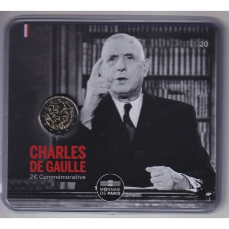 2€ France 2020 - Charles De Gaulle - brillant universel