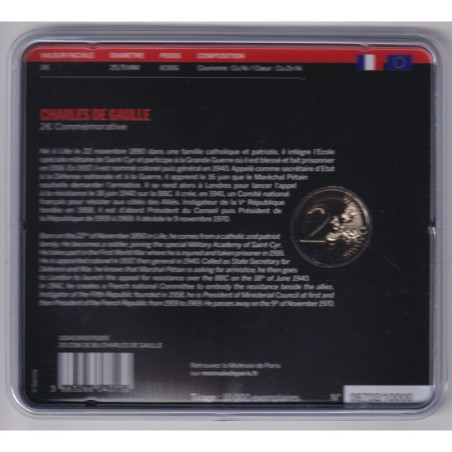 2€ France 2020 - Charles De Gaulle - brillant universel