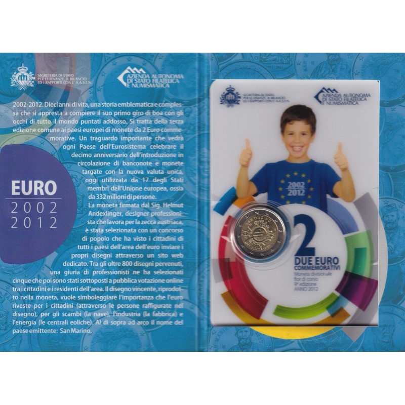 St marin - 2 Euro 2012 - 10 ans de l'euro