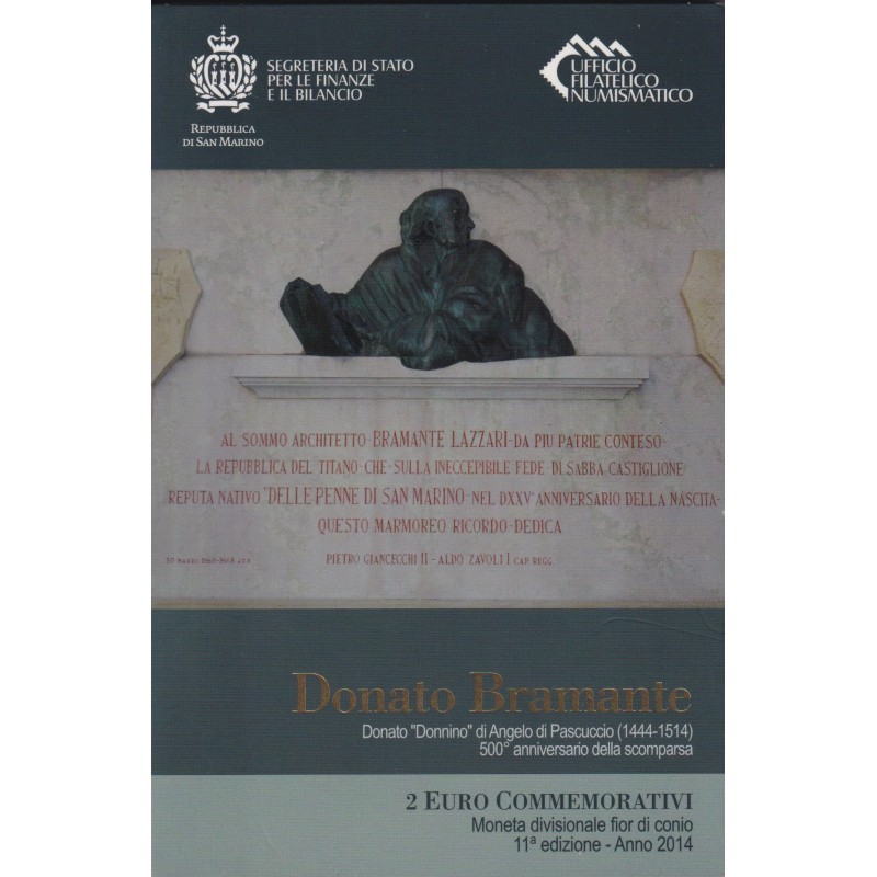 St marin - 2 Euro 2014 - Donato Bramante