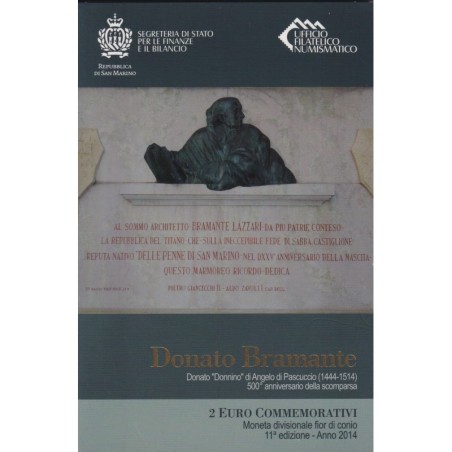 St marin - 2 Euro 2014 - Donato Bramante