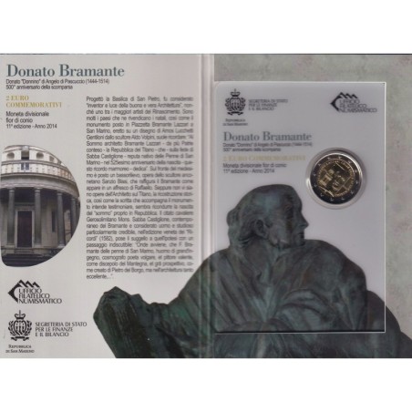St marin - 2 Euro 2014 - Donato Bramante