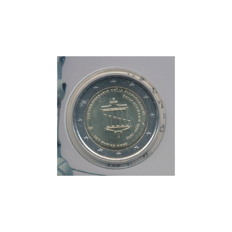 St marin - 2 Euro - 2015 - 25e réunification de l'Allemagne