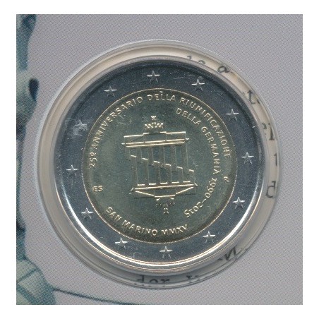 St marin - 2 Euro - 2015 - 25e réunification de l'Allemagne