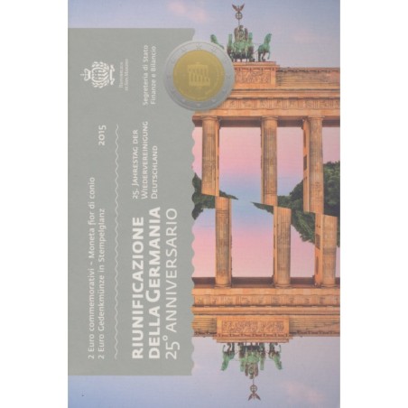 St marin - 2 Euro - 2015 - 25e réunification de l'Allemagne