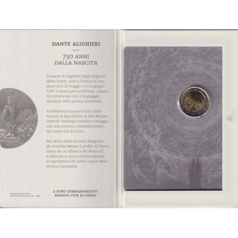 St marin - 2 Euro - 2015 - Dante Alighieri