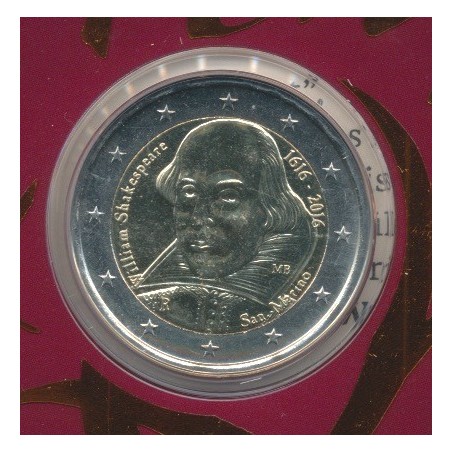 St marin - 2 Euro - 2016 - Skakespeare
