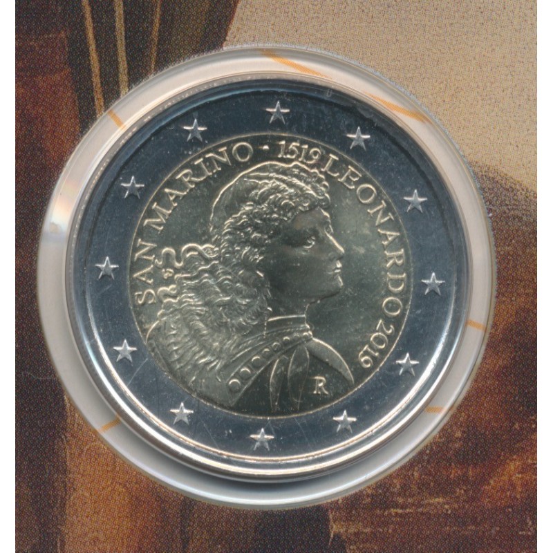 St marin - 2 Euro - 2019 - Léonard de vinci