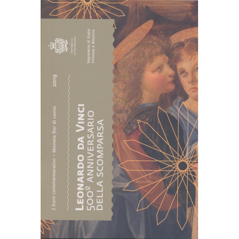 St marin - 2 Euro - 2019 - Léonard de vinci