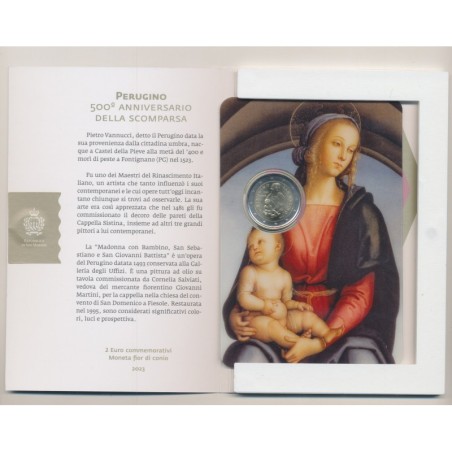 St marin - 2 Euro 2023 - 500e anniversaire de la mort de Pietro di Cristoforo Vannucci