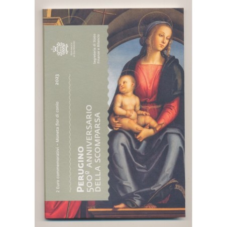 St marin - 2 Euro 2023 - 500e anniversaire de la mort de Pietro di Cristoforo Vannucci