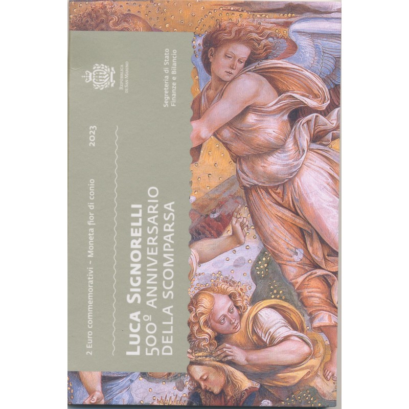 St marin - 2 Euro 2023 - 500e anniversaire de la mort de Luca Signorelli