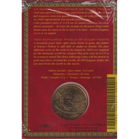 1/4 euro 2005 - Jules Verne - cupro nickel - 50.000 ex