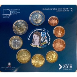 Italie - Coffret Brillant Universel - 2018 - 9 monnaies 2