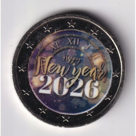 2 Euro couleur - Happy new year 2026 - N°2