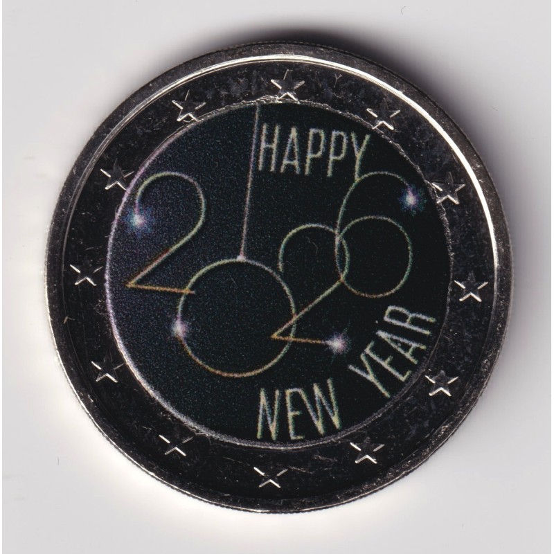2 Euro couleur - Happy new year 2026 - N°3