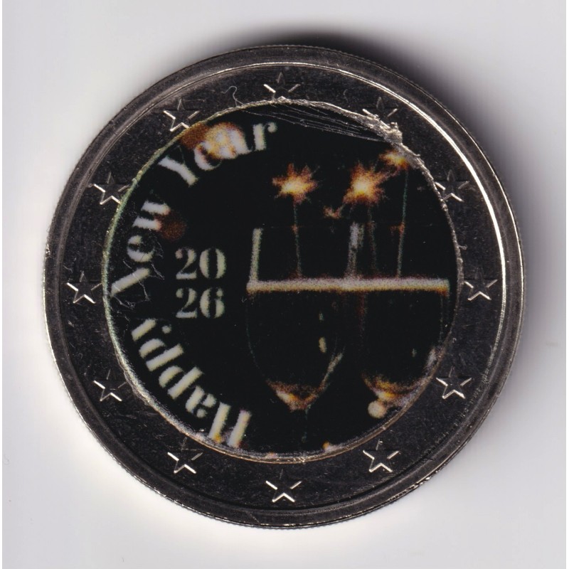 2 Euro couleur - Happy new year 2026 - N°4