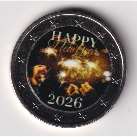 2 Euro couleur - Happy new year 2026 - N°5