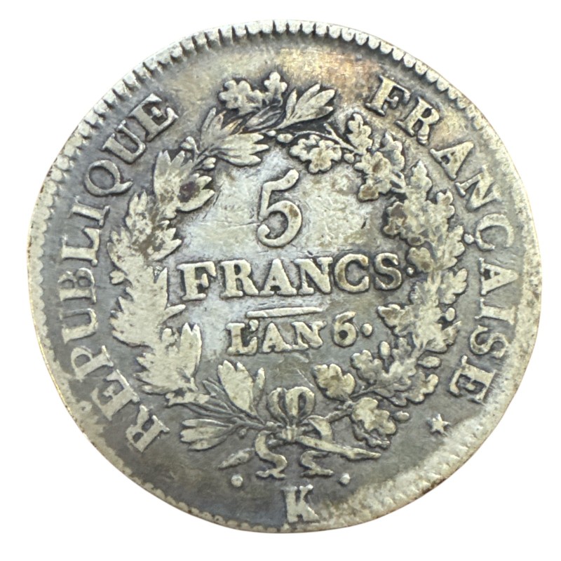 5 Francs Union et Force - AN 6/5 K Bordeaux - B/TB