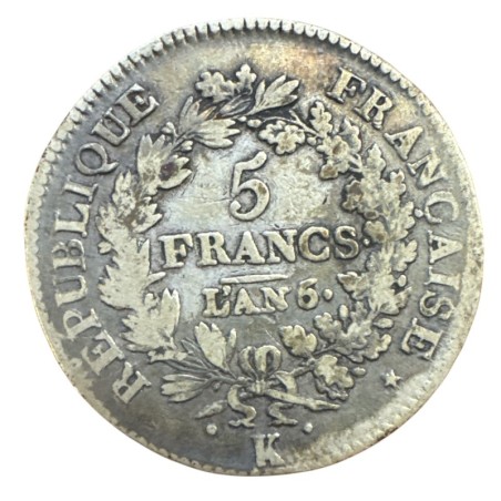 5 Francs Union et Force - AN 6/5 K Bordeaux - B/TB
