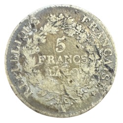 5 Francs Union et Force - AN 8 A Paris - B