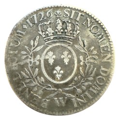 Louis XV - écu branches d'olivier - 1726 W Lille - TB 2