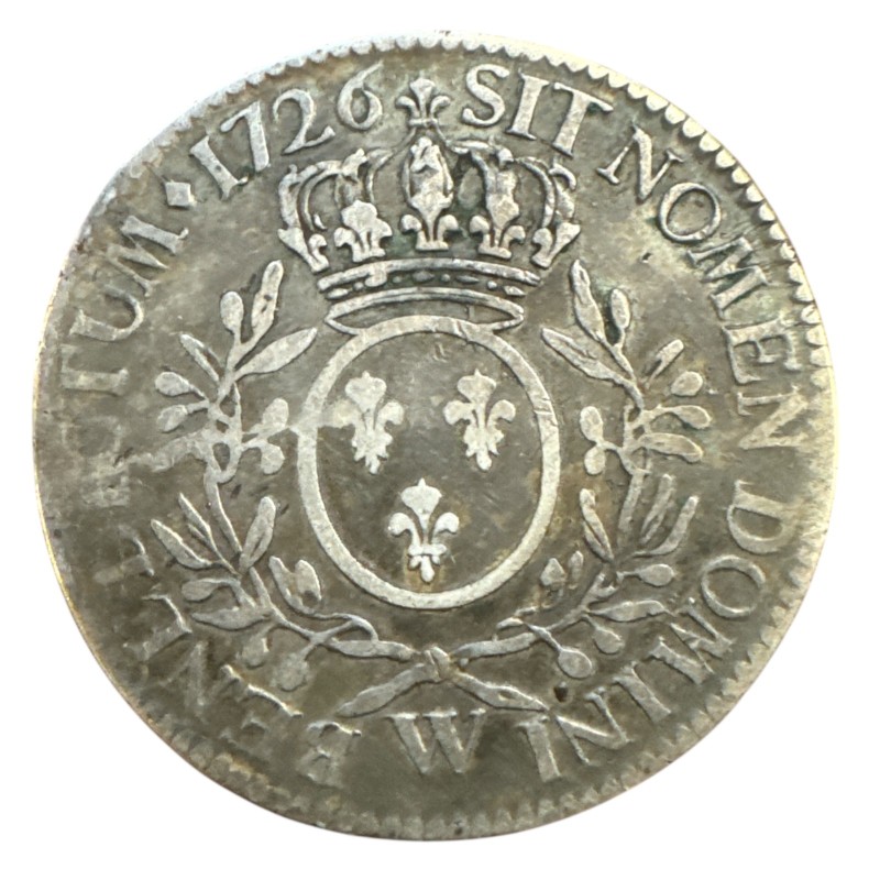 Louis XV - écu branches d'olivier - 1726 W Lille - TB