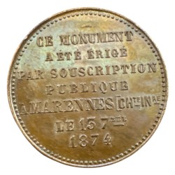 Médaille - Samuel prosper napoléon de chasseloup laubat - Marennes charentes inférieure - cuivre - 29mm - SUP 2