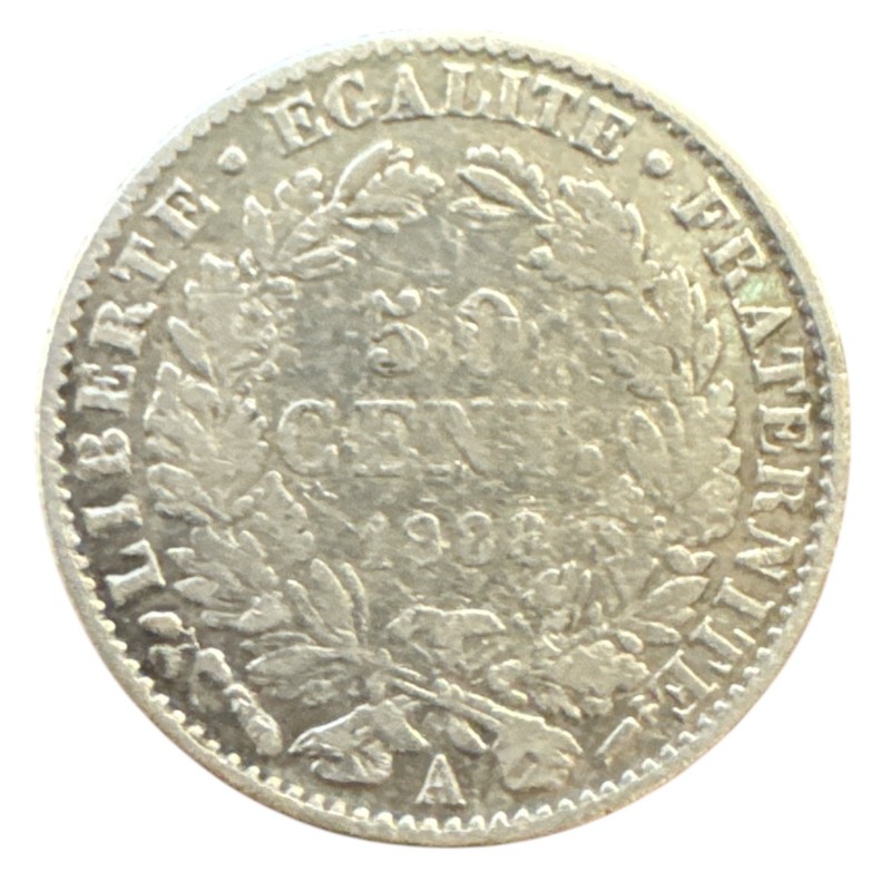 50 centimes Cérès - 1888 A Paris - TB+
