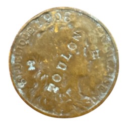 10 Centimes Dupuis - regravée 8 colonial souvenir 1906 - Toulon 2