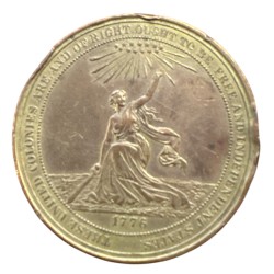 Médaille - Exposition du centenaire des États-Unis - 1876 - cuivre - 38mm - TTB
