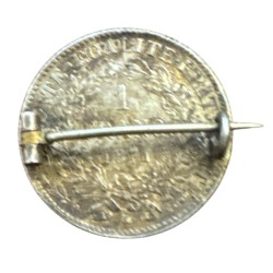 Broche - 1 Franc Cérès - 1871 - argent - TTB 2