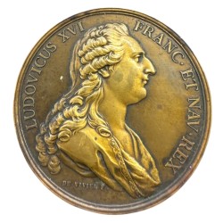 Médaille - Marie Antoinette et Louis XVI - bronze - 72mm - TTB 2