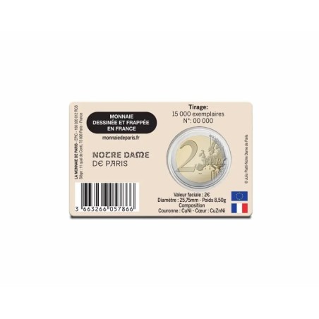 2€ France 2025 - Notre-dame de Paris - Brillant Universel