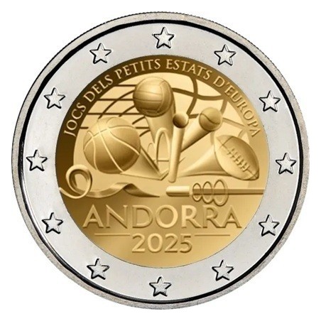 Andorre - 2 Euro 2025 - Jeux des Petits États Européens