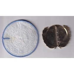 Insigne de Béret ONU + Badge tissu  2