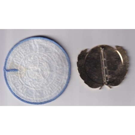Insigne de Béret ONU + Badge tissu 