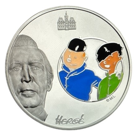 1 Euro 1/2 - Tintin et Chang - 2007 - argent BE