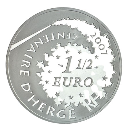 1 Euro 1/2 - Tintin et Chang - 2007 - argent BE